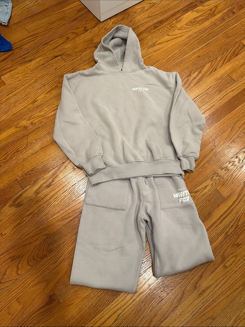 White Fox Boutique Gray Hoodie & Sweatpants Lounge Set